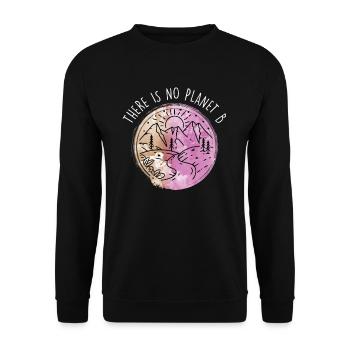 Il n’y a pas de protection de l’environnement pour le Jour de la Terre de la planète B - Sweat-shirt Unisexe - noir - Devant - Alina (178cm) & Michal (187cm)