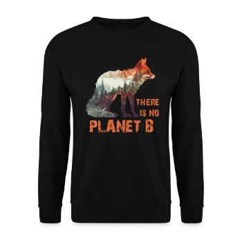 There is no Planet B Earth Day Mission Erde - Unisex Sweatshirt - black - Front - Alina (178cm) & Michal (187cm)