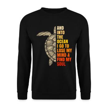 Into The Ocean Lose My Mind Umweltschutz - Unisex Pullover - Schwarz - Vorne - Alina (178cm) & Michal (187cm)