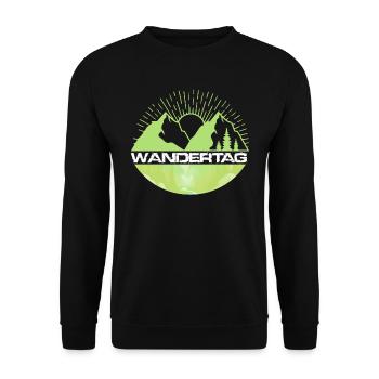 Wandertage Bergfan Wandern Hiking - Unisex Pullover - Schwarz - Vorne - Alina (178cm) & Michal (187cm)