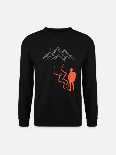 klettern Bergsteiger Wanderer Summit - Unisex Pullover - Schwarz