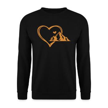 Sommet des Montagnes Wanderer - Sweat-shirt Unisexe - noir - Devant - Alina (178cm) & Michal (187cm)