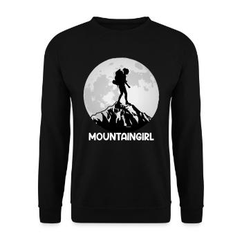 Mountain Girl Mountaineer Escalade Mountain Fan Randonnée - Sweat-shirt Unisexe - noir - Devant - Alina (178cm) & Michal (187cm)