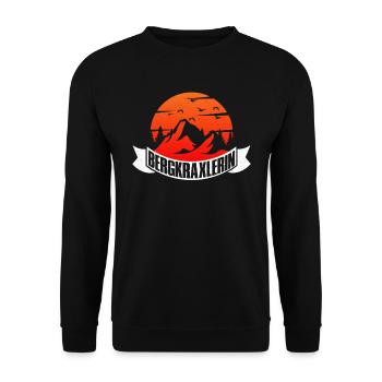 Mountain climber, hiker, mountaineer, mountain fan - Unisex Sweatshirt - black - Front - Alina (178cm) & Michal (187cm)