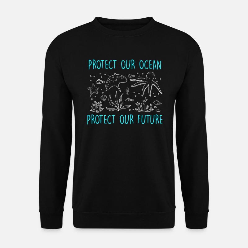 Umweltschutz Protect die Ozeane Artenschutz - Unisex Pullover - Schwarz