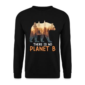 There is no Planet B endangered species - Unisex Sweatshirt - black - Front - Alina (178cm) & Michal (187cm)