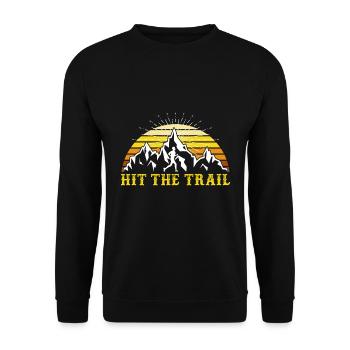 Hit the Trail Walker Hiking - Unisex Sweatshirt - black - Front - Alina (178cm) & Michal (187cm)