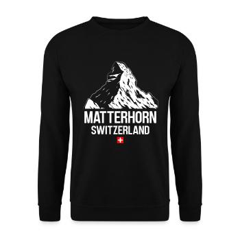 Matterhorn hikers mountain fans climb hiking - Unisex Sweatshirt - black - Front - Alina (178cm) & Michal (187cm)