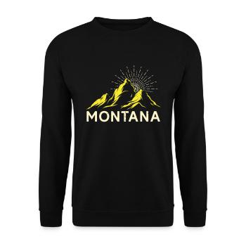 Montana Bergsteiger Summit klettern Wandern - Unisex Pullover - Schwarz - Vorne - Alina (178cm) & Michal (187cm)