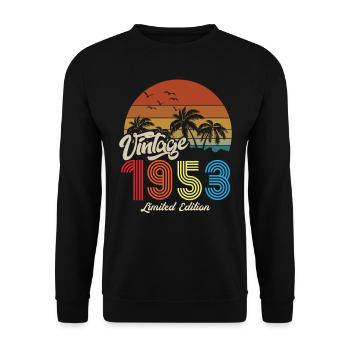 Vintage exemplaire unique 1953 Edition limitée - Sweat-shirt Unisexe - noir - Devant - Alina (178cm) & Michal (187cm)