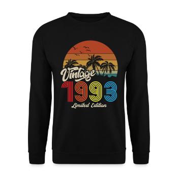 Unique vintage 1993 Limited edition - Unisex Sweatshirt - black - Front - Alina (178cm) & Michal (187cm)