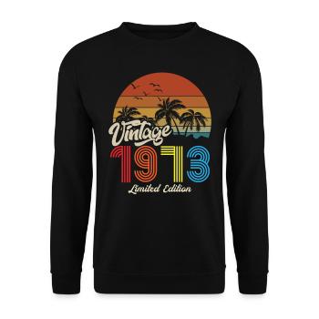 Vintage exemplaire unique 1973 Edition limitée - Sweat-shirt Unisexe - noir - Devant - Alina (178cm) & Michal (187cm)