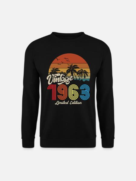 Vintage Unikat 1963 Limitierte Auflage - Unisex Pullover - Schwarz