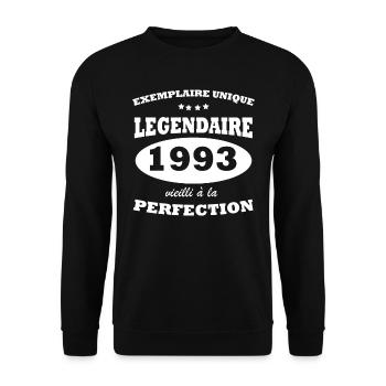 Unique vintage 1993 Limited edition - Unisex Sweatshirt - black - Front - Alina (178cm) & Michal (187cm)