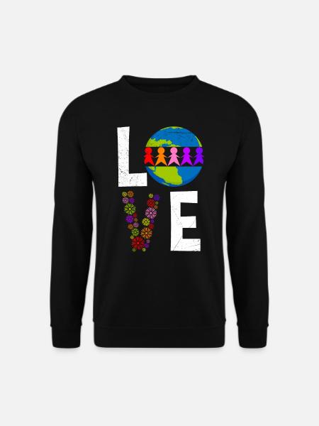 Earth Day Design Love Cooler Tag der Erde Umwelt - Unisex Pullover - Schwarz