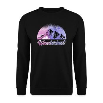 Bergsteiger Wanderer Gipfelsport - Unisex Pullover - Schwarz - Vorne - Alina (178cm) & Michal (187cm)