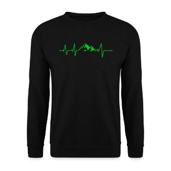 klettern Bergsteiger Wanderer Summit - Unisex Pullover - Schwarz - Vorne - Alina (178cm) & Michal (187cm)