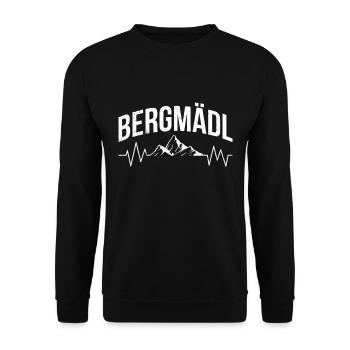 Bergmädchen Bergmädl wandern und klettern - Unisex Pullover - Schwarz - Vorne - Alina (178cm) & Michal (187cm)