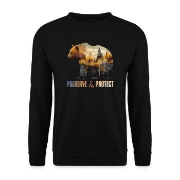 Protection de l’environnement Jour de la Terre Espèces en voie de disparition Mission Terre - Sweat-shirt Unisexe - noir - Devant - Alina (178cm) & Michal (187cm)