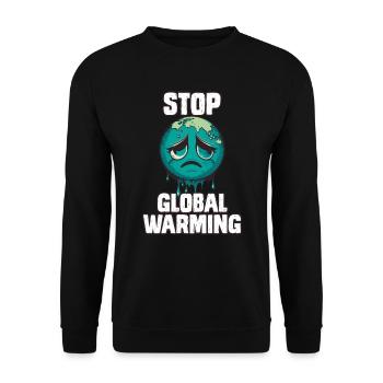 Protection du climat Stopper le réchauffement climatique d’une manière respectueuse du climat - Sweat-shirt Unisexe - noir - Devant - Alina (178cm) & Michal (187cm)