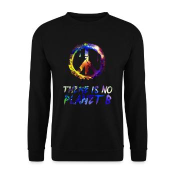 Il n’y a pas de Planète B Earth Day Mission Erde - Sweat-shirt Unisexe - noir - Devant - Alina (178cm) & Michal (187cm)