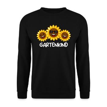 Garten Kind Sonnenblumen Kinder Gartenliebhaber - Unisex Pullover - Schwarz - Vorne - Alina (178cm) & Michal (187cm)