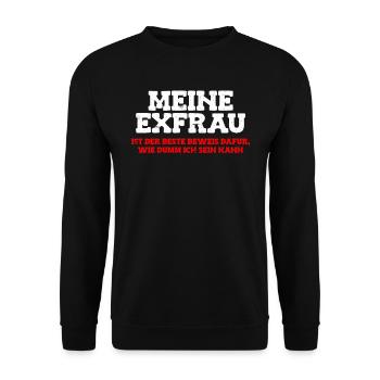 Scheidungsparty Finally Divorced Scheidung - Unisex Pullover - Schwarz - Vorne - Alina (178cm) & Michal (187cm)