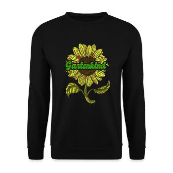 Gartenkind Sonnenblumen Gartenfreunde Blumenliebe - Unisex Pullover - Schwarz - Vorne - Alina (178cm) & Michal (187cm)