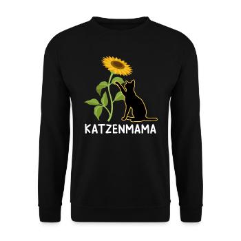 Katzenmama Kitten Katzenbesitzer I love Cats - Unisex Pullover - Schwarz - Vorne - Alina (178cm) & Michal (187cm)