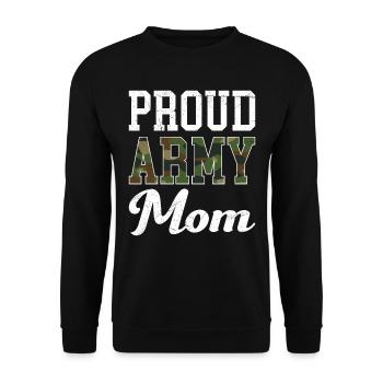 Proud Mom Army Military Mom Soldiers - Unisex Sweatshirt - black - Front - Alina (178cm) & Michal (187cm)