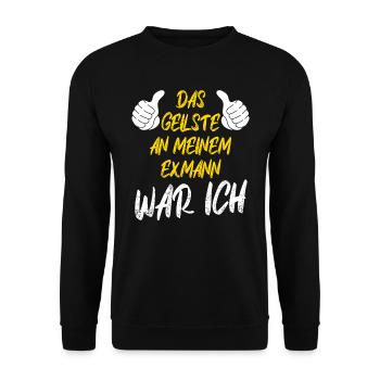 Scheidungsparty Finally Divorced Ehe Scheidung - Unisex Pullover - Schwarz - Vorne - Alina (178cm) & Michal (187cm)