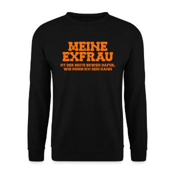 Scheidungsparty Finally Divorced Scheidung - Unisex Pullover - Schwarz - Vorne - Alina (178cm) & Michal (187cm)
