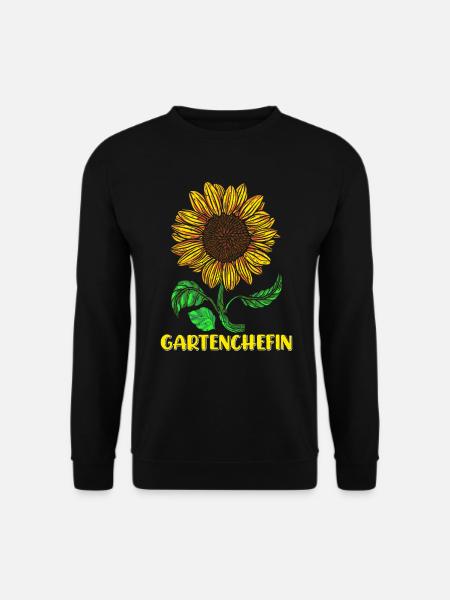 Garten Chefin Sonnenblumen Gartenfreundin Blumen - Unisex Pullover - Schwarz