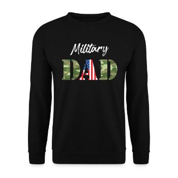 Militär Fan Vater Patriotismus Amerika stolz - Unisex Pullover - Schwarz - Vorne - Alina (178cm) & Michal (187cm)