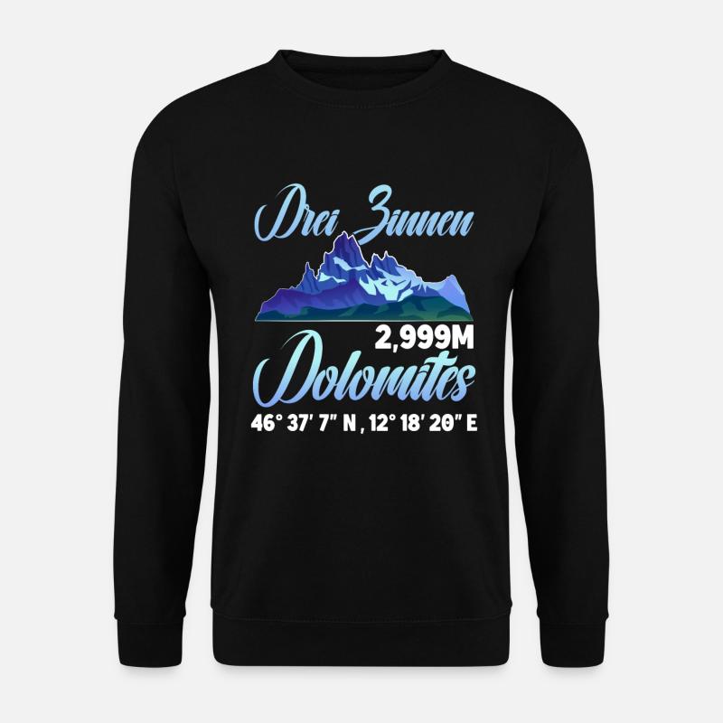 Drei Zinnen Dolomiten Kletterer - Unisex Pullover - Schwarz