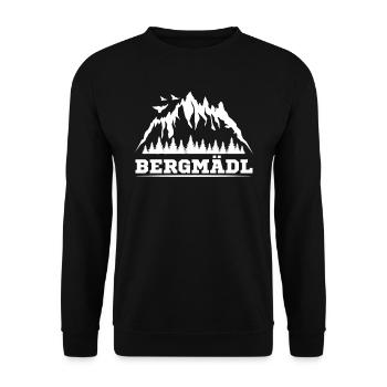 Bergfan Bergmädel Wanderer und Bergsteiger Wandern - Unisex Pullover - Schwarz - Vorne - Alina (178cm) & Michal (187cm)