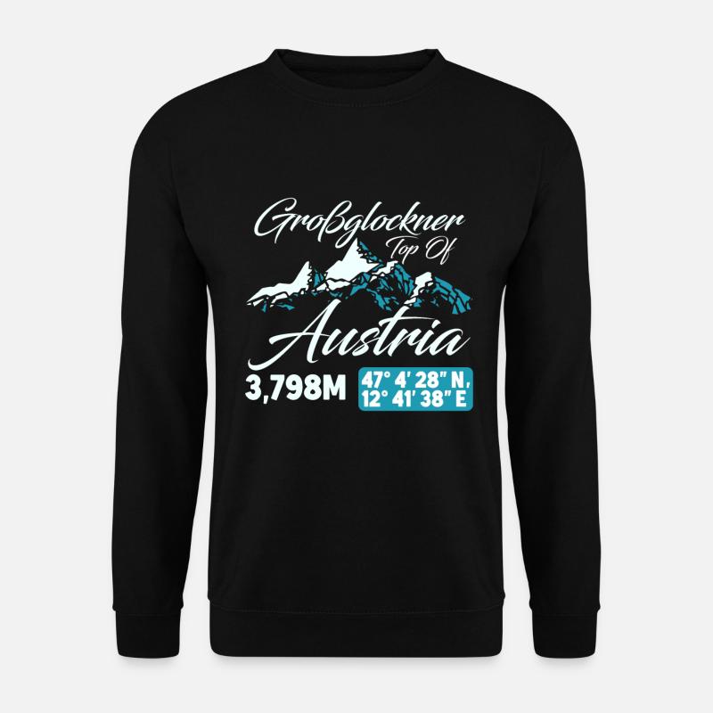 Großglockner Österreich Berge Wanderer Bergsteiger - Unisex Pullover - Schwarz