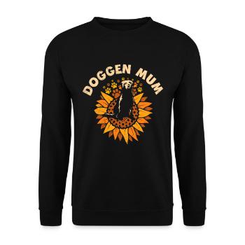 Deutsche Dogge Hundemama Hundeliebhaberin - Unisex Pullover - Schwarz - Vorne - Alina (178cm) & Michal (187cm)