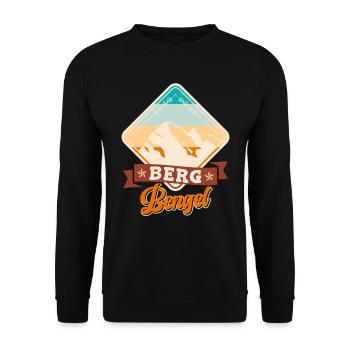 Bergsteiger Bergbengel klettern Wanderer Berge - Unisex Pullover - Schwarz - Vorne - Alina (178cm) & Michal (187cm)
