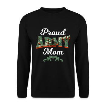 Proud Mama Army Soldiers Military Fan America - Sweat-shirt Unisexe - noir - Devant - Alina (178cm) & Michal (187cm)