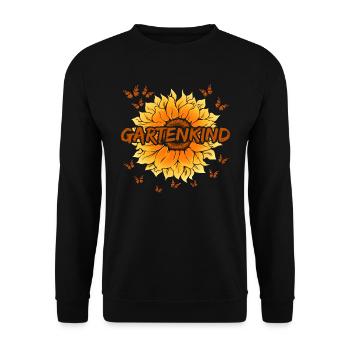Gartenkind Sonnenblumen Kinder Gartenfreunde - Unisex Pullover - Schwarz - Vorne - Alina (178cm) & Michal (187cm)
