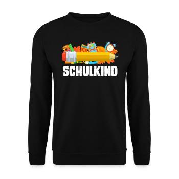 Schulkind Einschulung Grundschule Schule - Unisex Pullover - Schwarz - Vorne - Alina (178cm) & Michal (187cm)