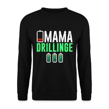 Drillingsmama 2024 Mama Drillinge 2024 Triplets - Unisex Pullover - Schwarz - Vorne - Alina (178cm) & Michal (187cm)
