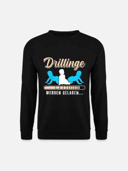 Drillinge werden geladen 2024 werdende Mama - Unisex Pullover - Schwarz