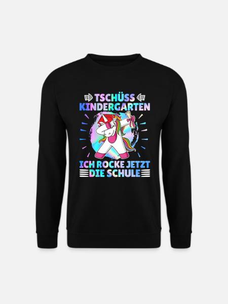 Tschüss Kindergarten Ich rocke jetzt die Schule - Unisex Pullover - Schwarz