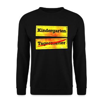 Hallo Kindergarten Tschüss Tagesmutter Vorschule - Unisex Pullover - Schwarz - Vorne - Alina (178cm) & Michal (187cm)