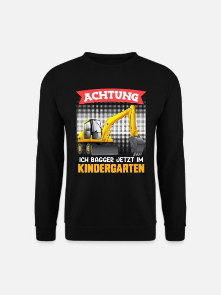 Kindergartenkind Ich bagger jetzt im Kindergarten - Unisex Pullover - Schwarz