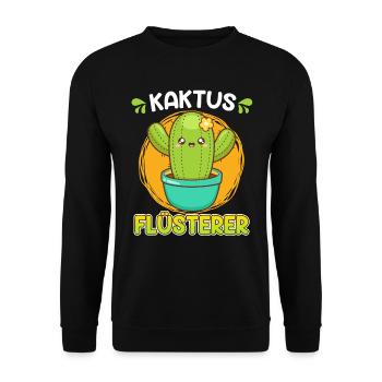 Kaktusliebhaber Kaktus Flüsterer Kaktus Love - Unisex Pullover - Schwarz - Vorne - Alina (178cm) & Michal (187cm)