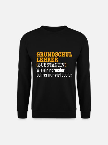 Grundschullehrer Wie ein normaler Lehrer nur cool - Unisex Pullover - Schwarz