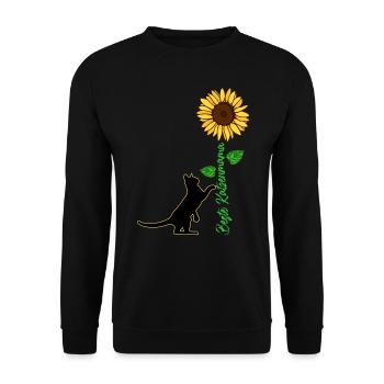 Beste Katzenmama I love Cats Katzenhalter - Unisex Pullover - Schwarz - Vorne - Alina (178cm) & Michal (187cm)